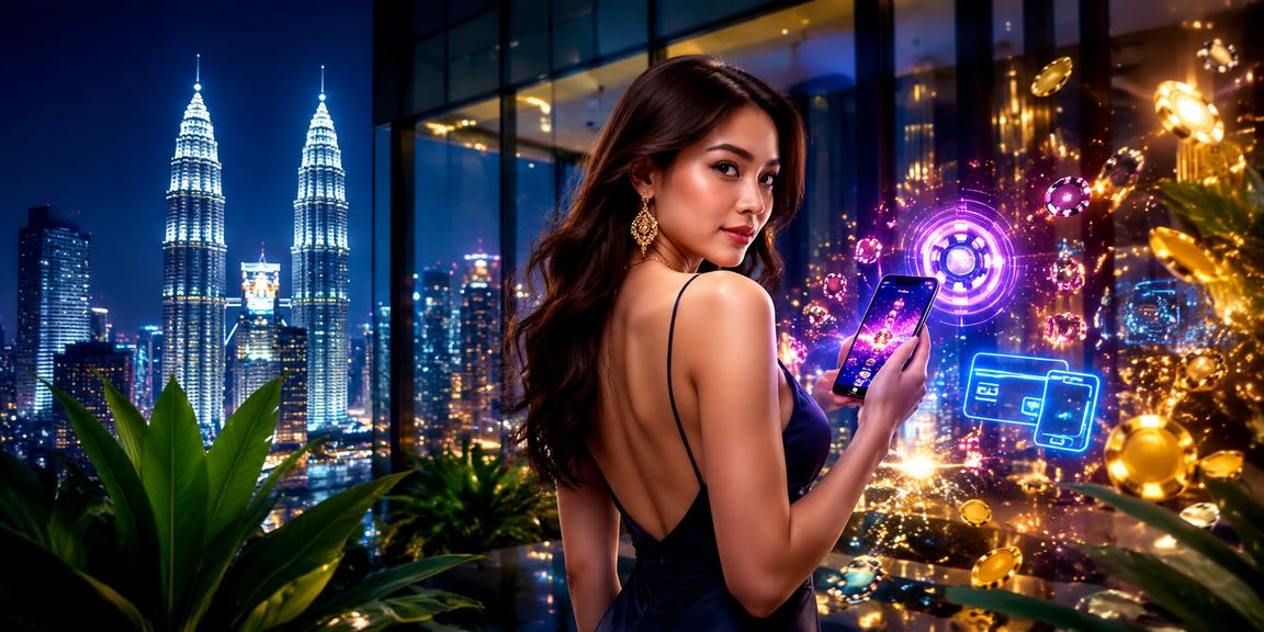 Pemain Malaysia membuat pertaruhan sukan maya di Kuala Lumpur menggunakan platform ink789
